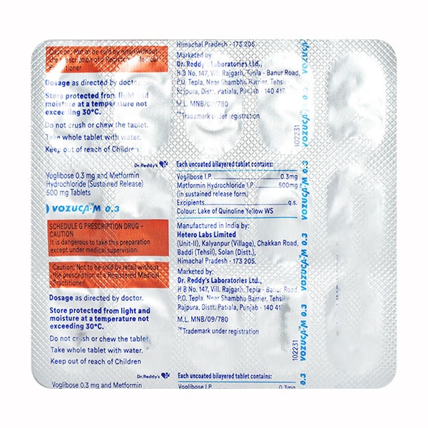 VOZUCA M 0.3 Tablet 15's