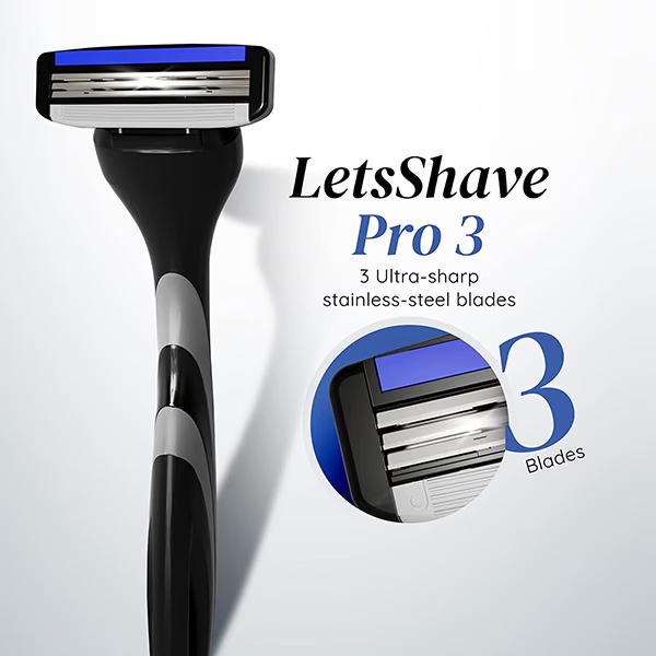 LetsShave Pro 3 Shaving Razor - Men