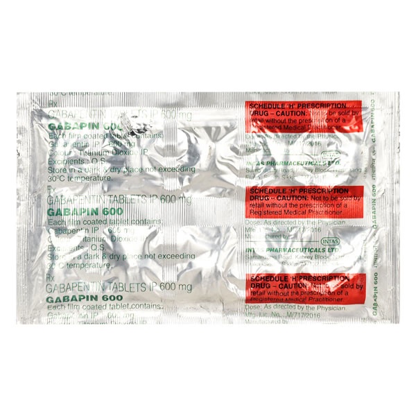 Gabapin 600mg Tablet 10'S