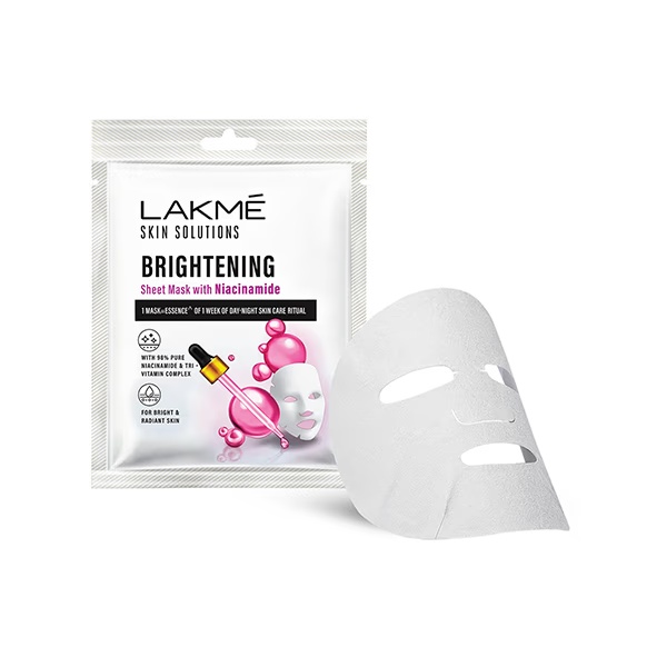 Lakme Skin Solutions Sheet Mask Brightening With Niacinamide 25 ml