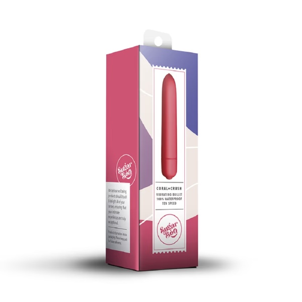 Gizmoswala SugarBoo Vibrating Bullet Massager - Coral Crush (Red)