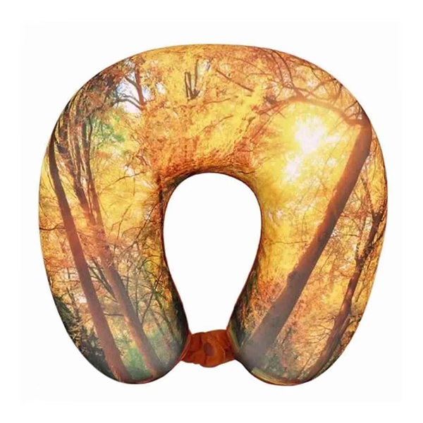 VIAGGI Memory Foam Neck Pillow - Yellow Forest