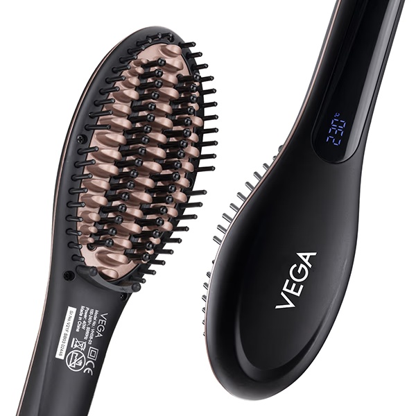 VEGA X-Star Hair Straightening Brush With Thermo Protect Technology & Adjustable Temperature Settings Hair Straightener (VHSB-03) 1 gm
