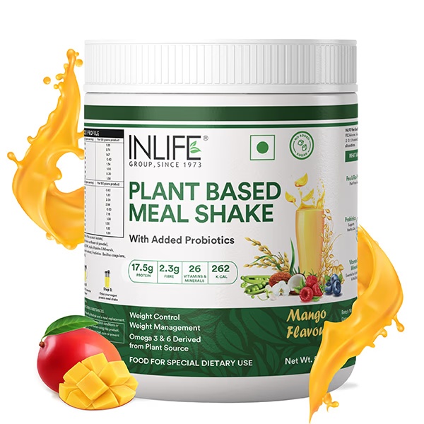INLIFE Plant Based Meal Shake Powder - Mango 500 g