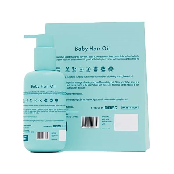 Love Momma Rosemary Leave Baby Hair Oil 250 ml