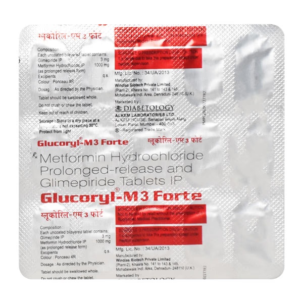 Glucoryl M3 Forte Tablet 15'S