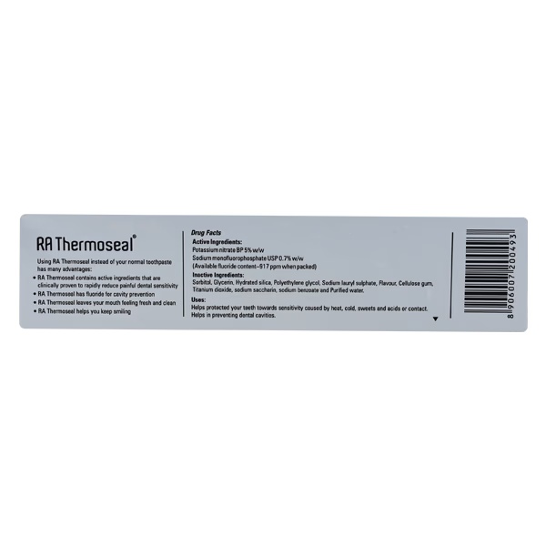 RA Thermoseal Rapid Action Fresh Mint Tooth Paste 100gm