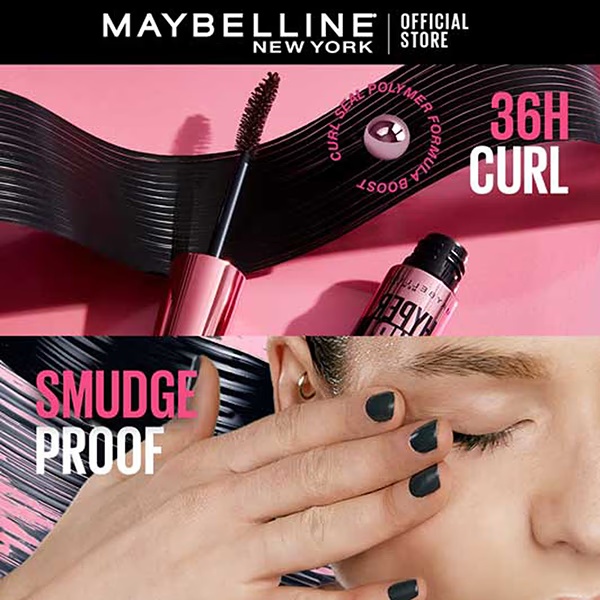 Maybelline New York The Hypercurl EASYWASH Washable, Very Black 9.2 ml