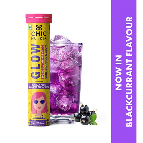 Chicnutrix Glow - Japanese Glutathione and Vit C Skin Brightening - Black Current - 20 Tablets 1's