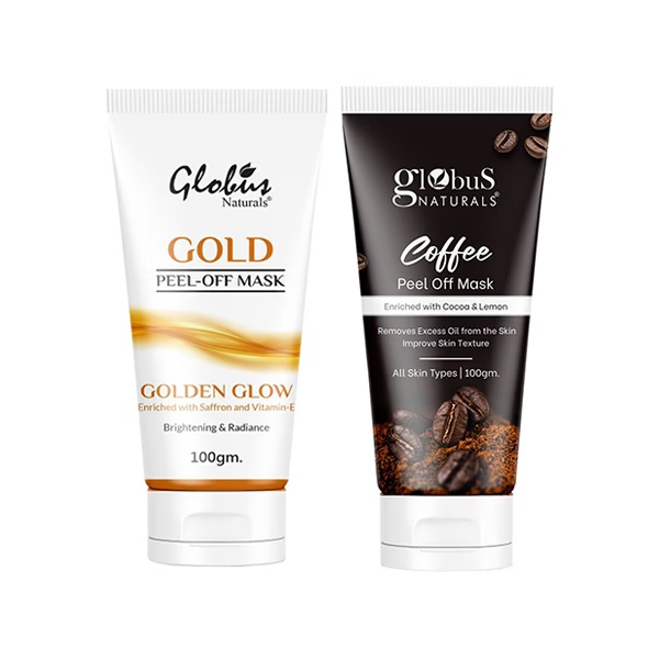 Globus Naturals Brightening & Glow Peel Off Mask Combo - Gold Peel Off Mask 1's