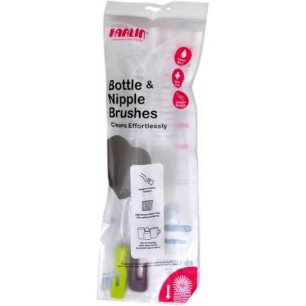 Farlin Bottle & Nipple Brushes - Green 1's