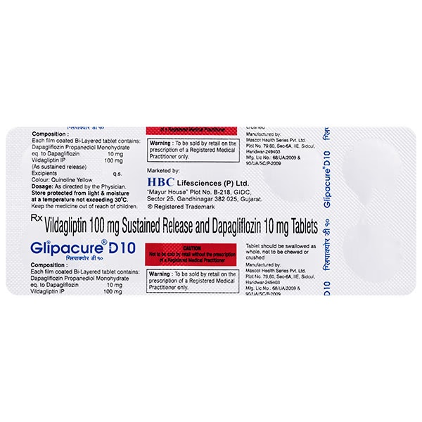 GLIPACURE D 10 Tablet 10's