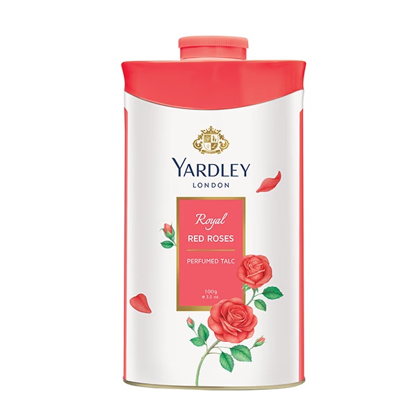 Yardley London Perfumed Talcum Powder - Royal Red Roses 100 gm