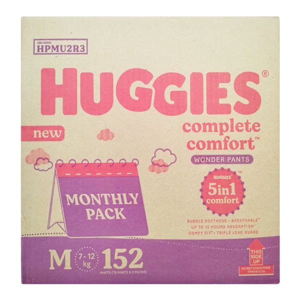 Huggies Complete Comfort Wonder Diaper Pants (M) 152's
