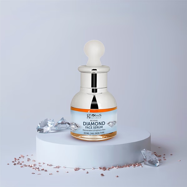 Globus Naturals Revival Diamond Shine Boosting & Anti Ageing Face Serum, 30ml each 2's