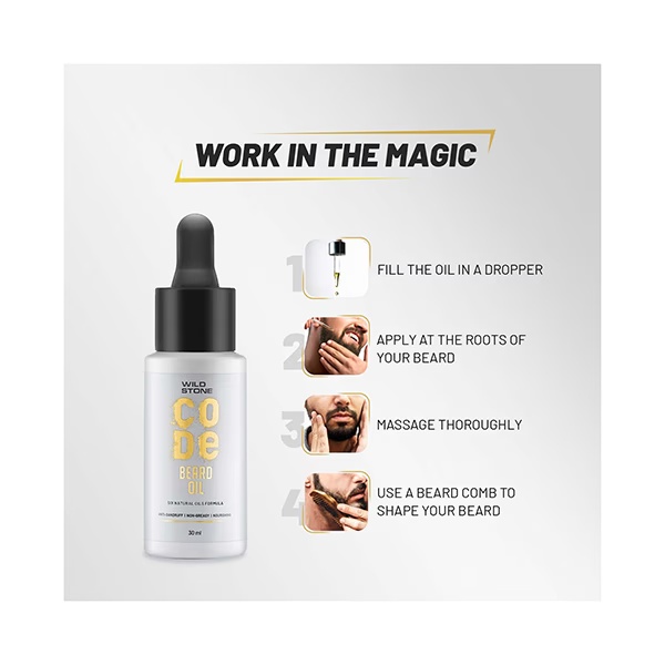 Wild Stone Code Beardgrowth Oil for Men 30 ml