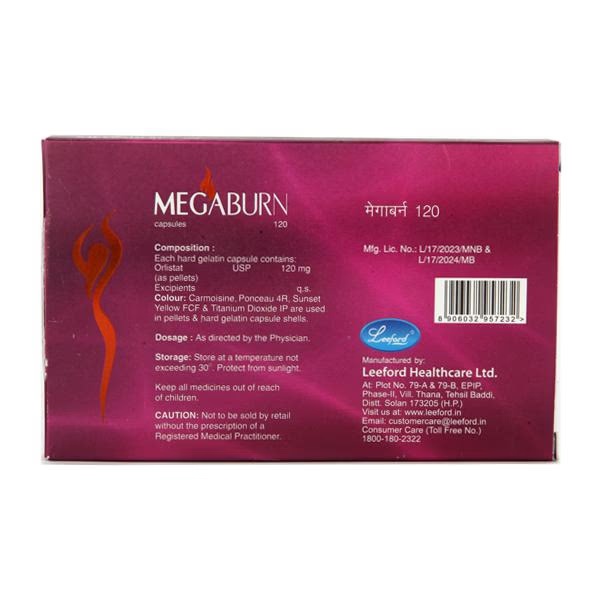 Megaburn 120mg Capsule 10'S