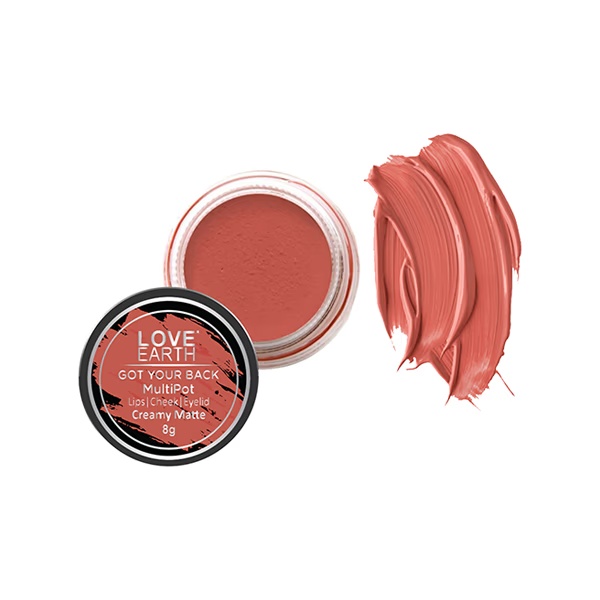 Love Earth Lip & Cheek Tint Multipot-Got Your Back with Richness Of Essential Oils 8 gm