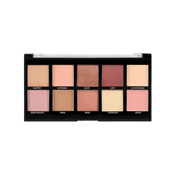 Profusion Cosmetics 10 Shade Matte Eye Shadow Pallete Bare Rose (16g)