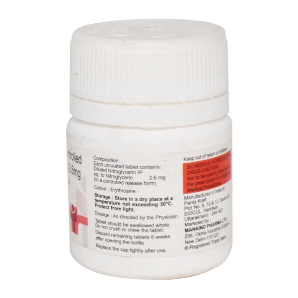 Nitrolong 2.6mg Tablet 30'S