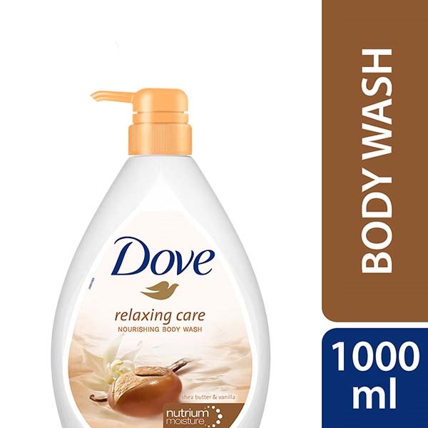 Dove Relaxing Care Shea Butter Nourishing Body Wash with Vanilla for Nutrium Moisture 1000ml