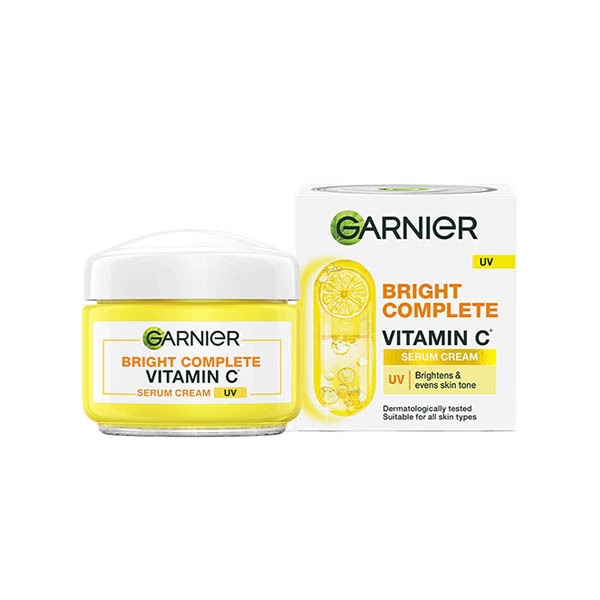 Garnier Bright Complete 3X Vitamin C+Lemon Serum Cream UV 45gm