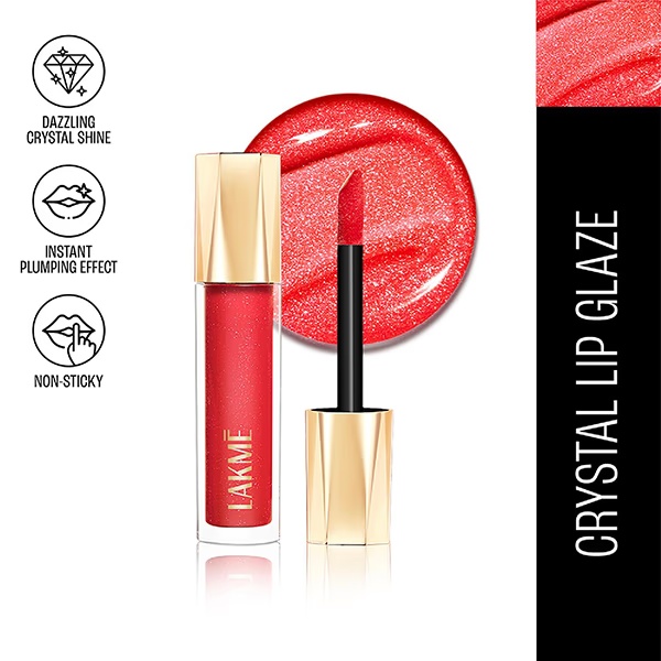 Lakme Glitterati Lip Glaze 101 Scarlet Spritzer 5 ml