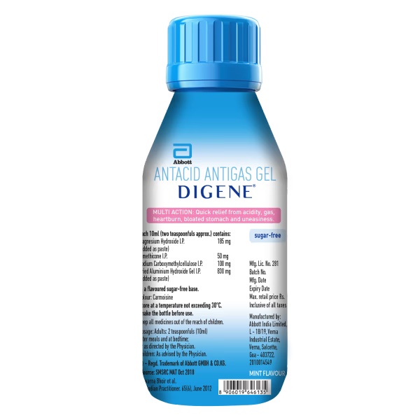 Digene Acidity & Gas Relief Gel - Mint Flavour 450 ml