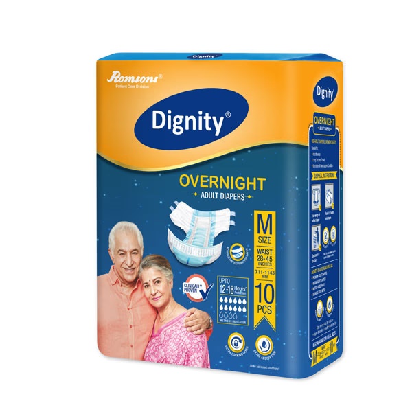 Dignity Overnight Adult Diapers (M) 10's