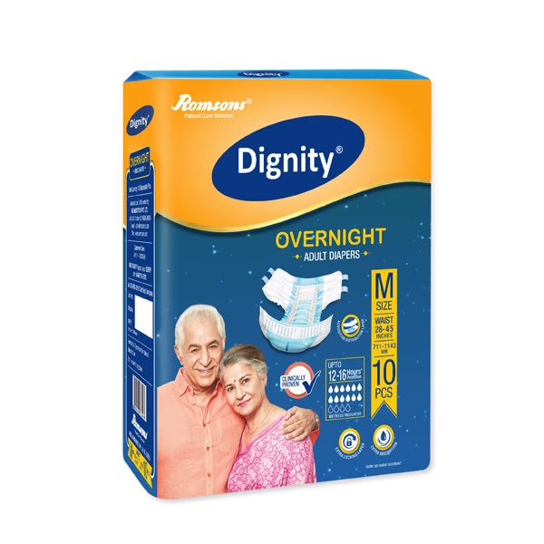 Dignity Overnight Adult Diapers (M) 10's