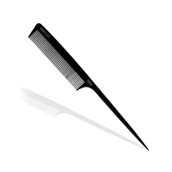 Vega Professional Tail Comb (Carbon Anti-Static Black Line Hair Comb) (VPVCC-03) 1's