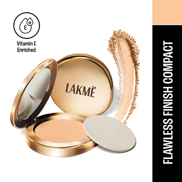Lakme 9to5 Powerplay Matte Compact, Oil Control Formula, With Vitamin E, Melon, 9 gm