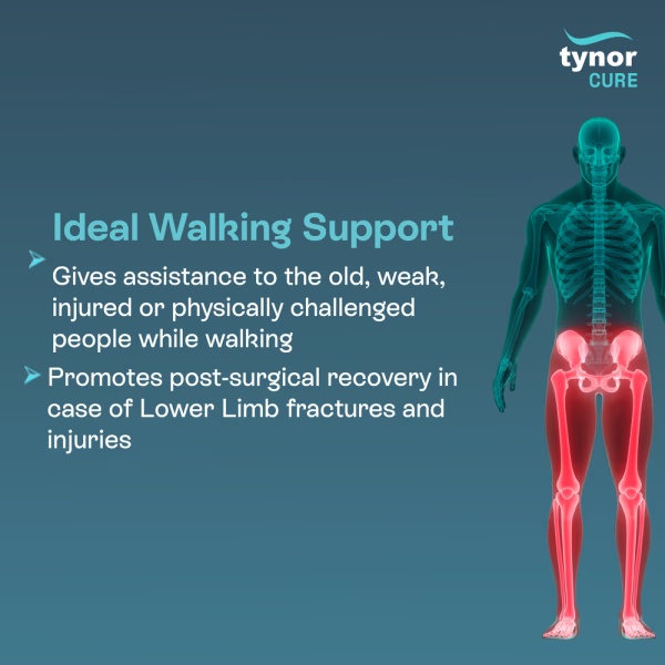 Tynor Walker Foldable Ergo (UN) (L 37) - Silver