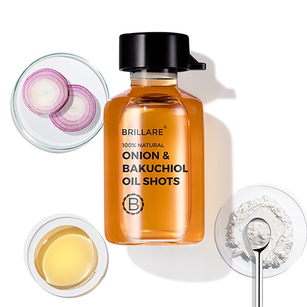 Brillare Onion & Bakuchiol Oil Shots For Hair Fall Reduction 48 Ml