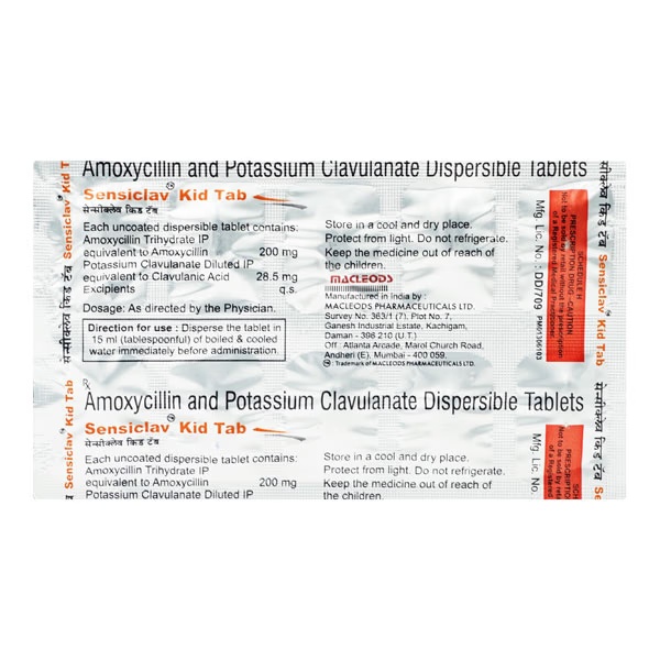SENSICLAV KID TAB Dispersible Tablet 10's