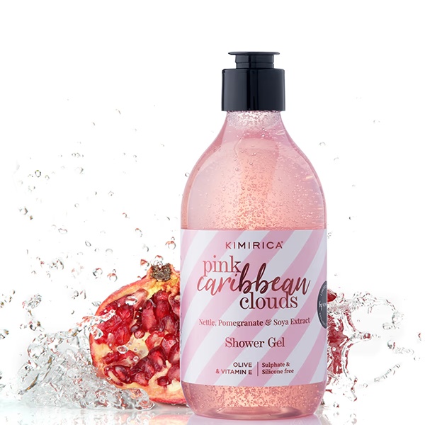 Kimirica Pink Caribbean Refreshing Shower Gel with Nourishing Olive Oil, All Skin Type 300ml