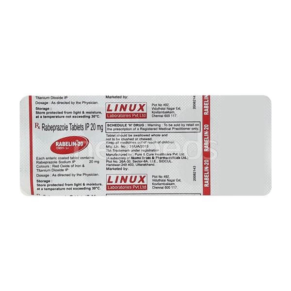 Rabelin 20mg Tablet 10'S