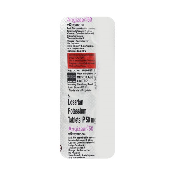 Angizaar 50mg Tablet 10'S