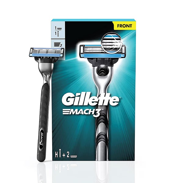 Gillette Mach3 Razor Pack - (1 Handle + 2 Cartridges 1 Razor Pack Comprising) 1's