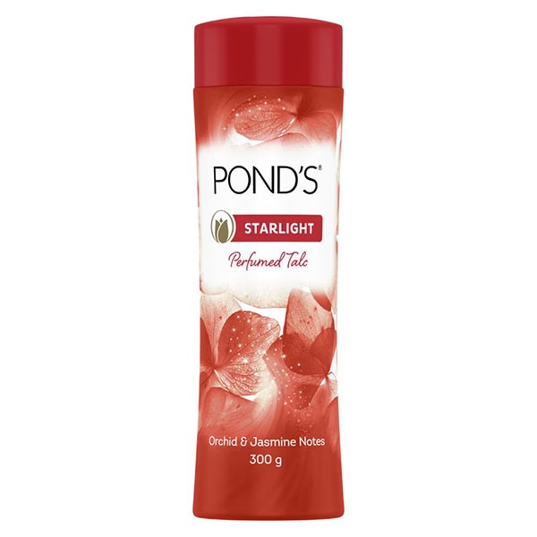 Pond's Starlight Perfumed Talc Powder, Orchid & Jasmin Notes 300 gm