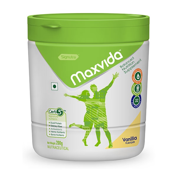 Maxvida Balanced Nutrition Supplement Powder Jar - Vanilla 200 g