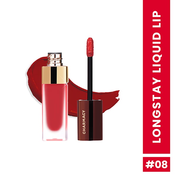 Charmacy Milano Stunning Longstay Liquid Lip (Cherry Red) 5.6 ml