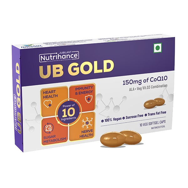 Jubilant Nutrihance UB Gold 150mg of CoQ10 Veg Softgel Capsule 10's