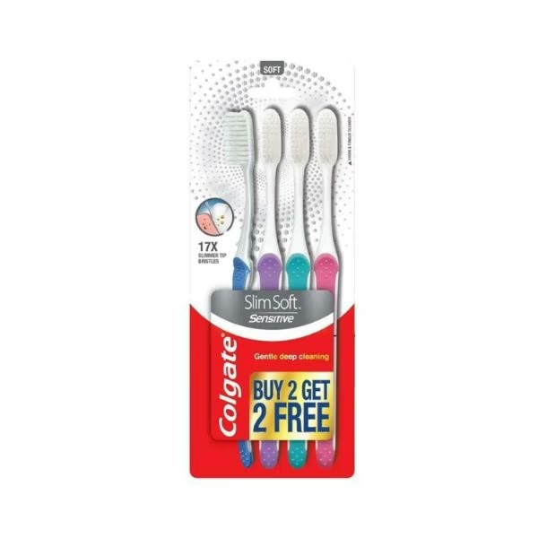 Colgate-Palmolive, Colgate Slim Soft Sensitive Toothbrush - (4 Pcs) (Buy 2 Get 2 Free) 1's