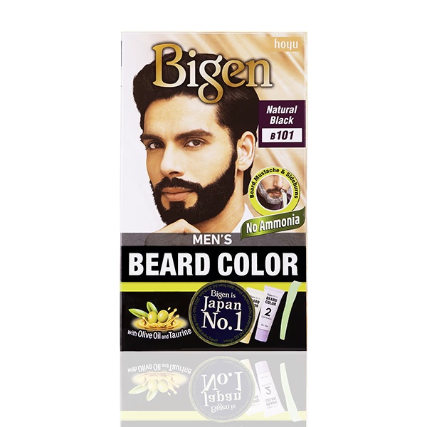 Bigen Men's Beard Color No Ammonia - Natural Black B101 40gm