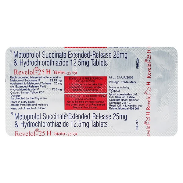 Revelol H 25mg Tablet 10'S