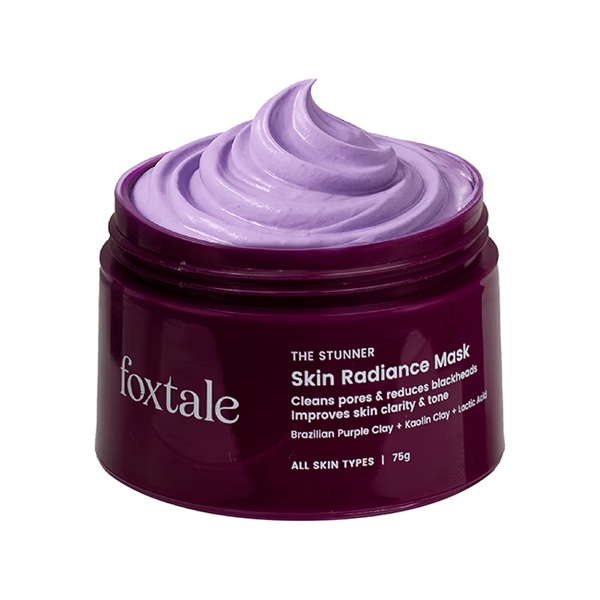 Foxtale The Stunner Skin Radiance Mask Cleans Pores & Reduces Blackheads Improve Skin Clarity & Tone 75gm