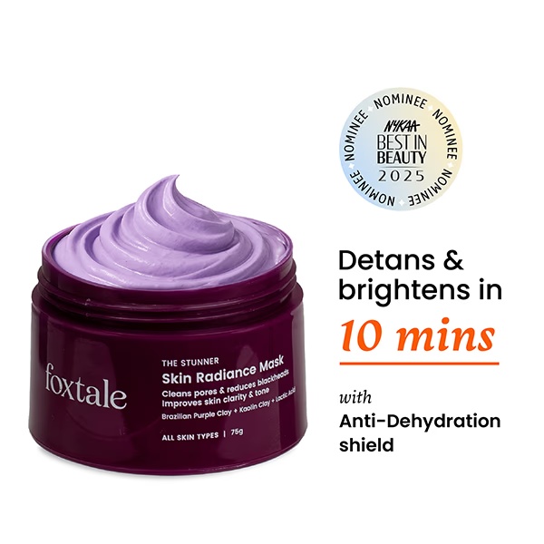 Foxtale The Stunner Skin Radiance Mask Cleans Pores & Reduces Blackheads Improve Skin Clarity & Tone 75gm