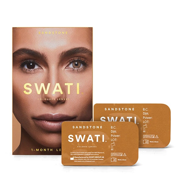 Swati Cosmetics Coloured Lenses Sandstone 1 Month Contact Lenses 1's