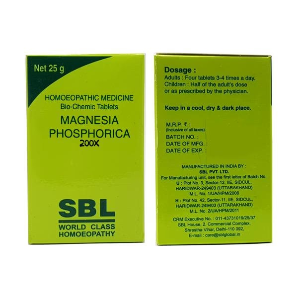 SBL Magnesia Phosphoricum 200X Tablet 25 gm